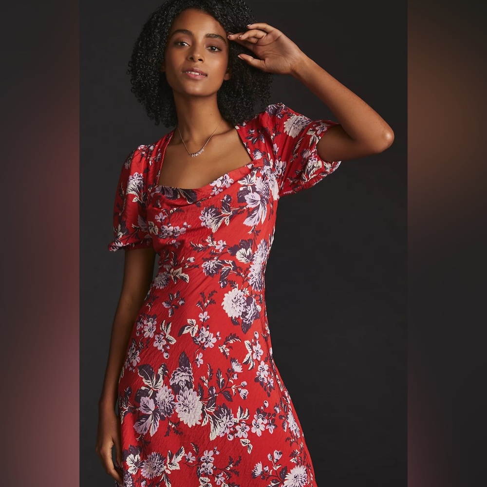 Anthropologie Maeve Puff-Sleeve Dress - Picture 4 of 16